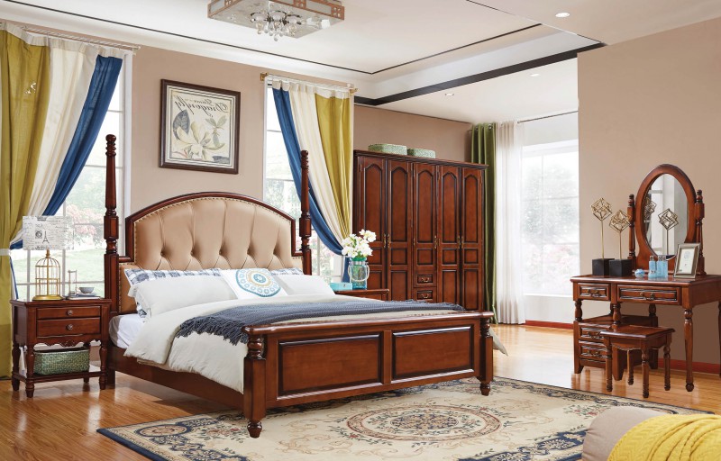 復古胡桃色系列大床623#