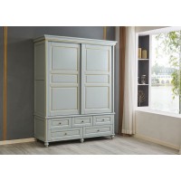 華夏國康簡美高級灰系列兩門推拉衣柜828#