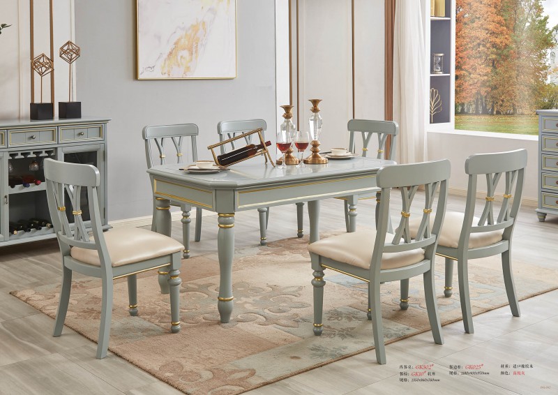 簡美高級灰系列西餐桌GK302#