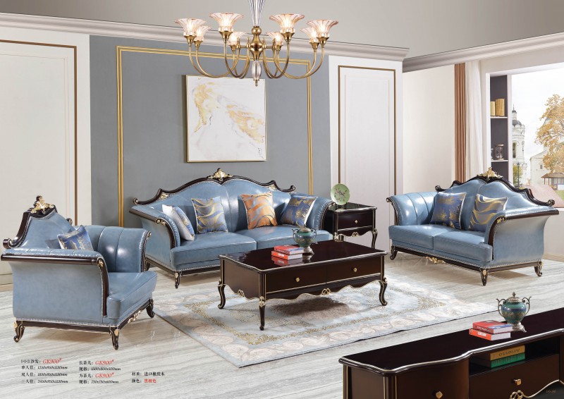 輕奢黑檀色系列1+1+3沙發GK900#