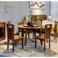 佐霖家具緬甸金絲柚木系列圓餐桌5008#、餐椅06#