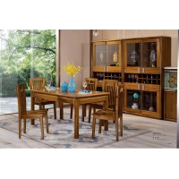 佐霖家具緬甸金絲柚木系列長條桌5006#、餐椅06#