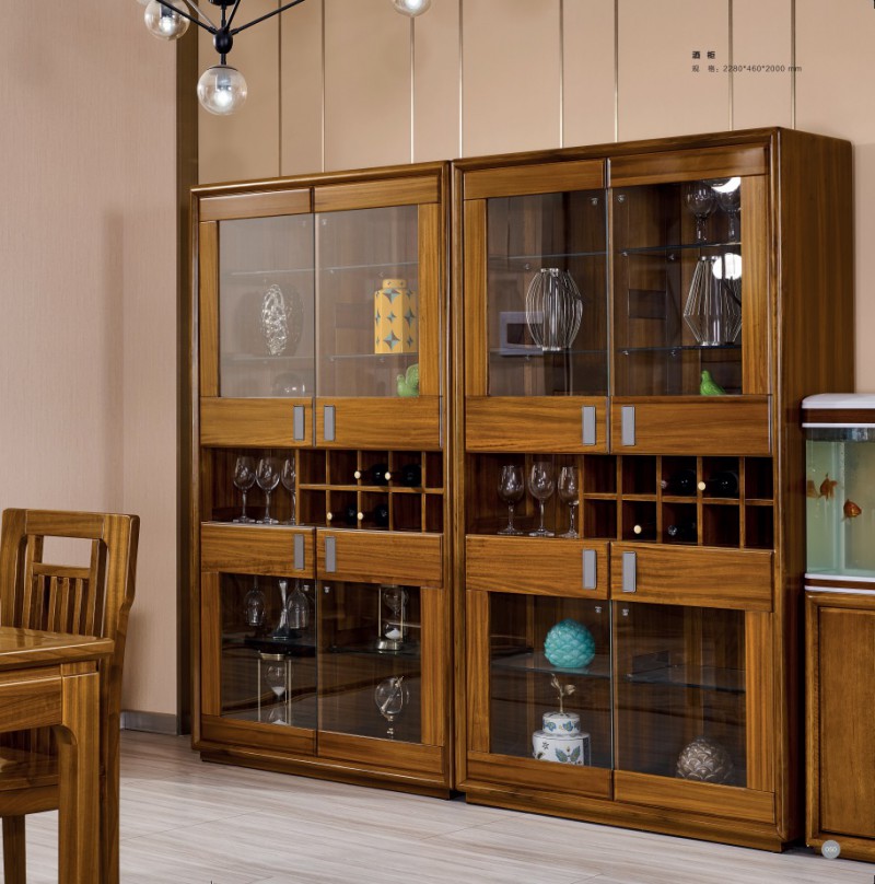 緬甸金絲柚木系列酒柜