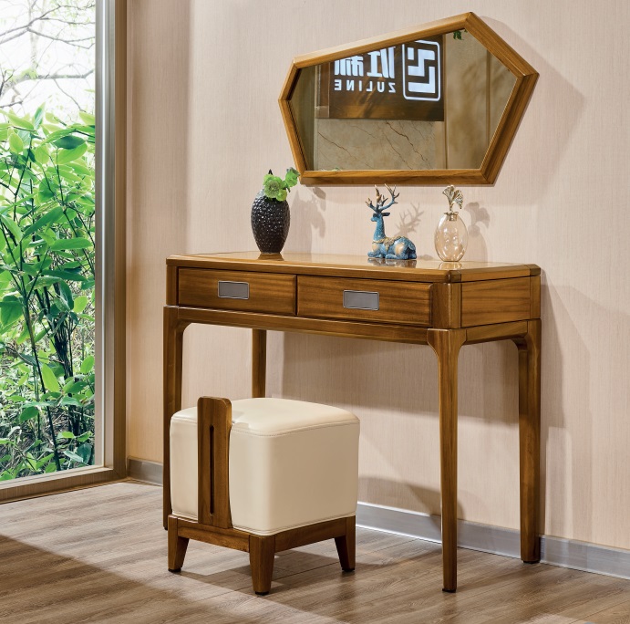 緬甸金絲柚木系列妝臺3003#