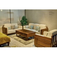 佐霖家具緬甸金絲柚木系列123沙發818#、長茶幾206#