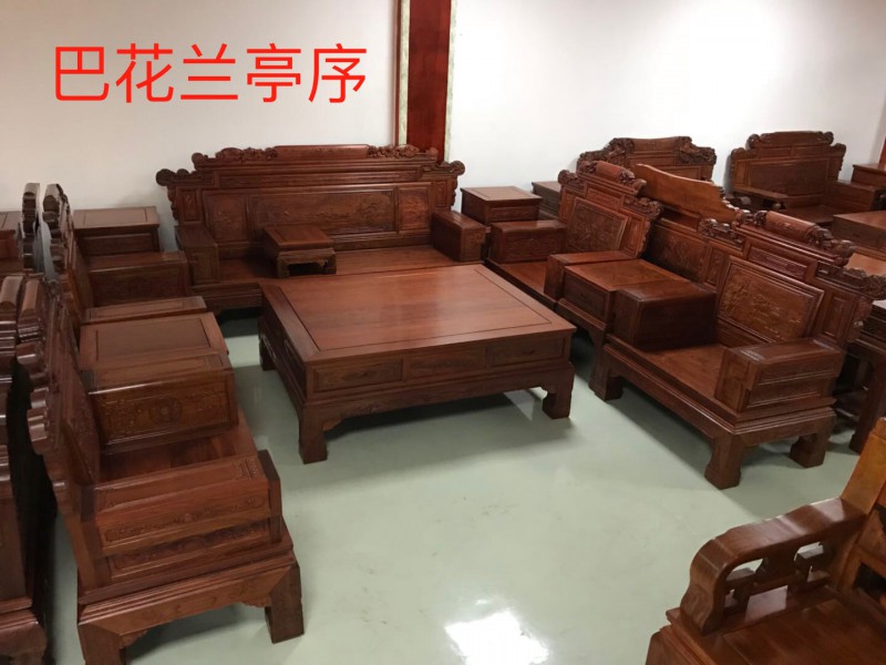 南康紅木家具巴花系列產品5