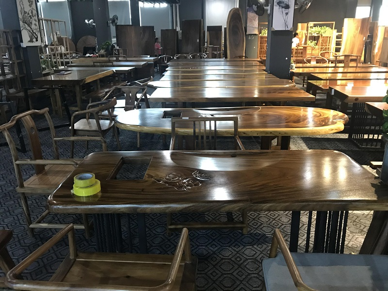 江西贛州南康實(shí)木大板茶桌茶臺3