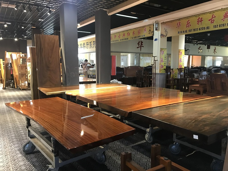 江西贛州南康實(shí)木大板茶桌茶臺5