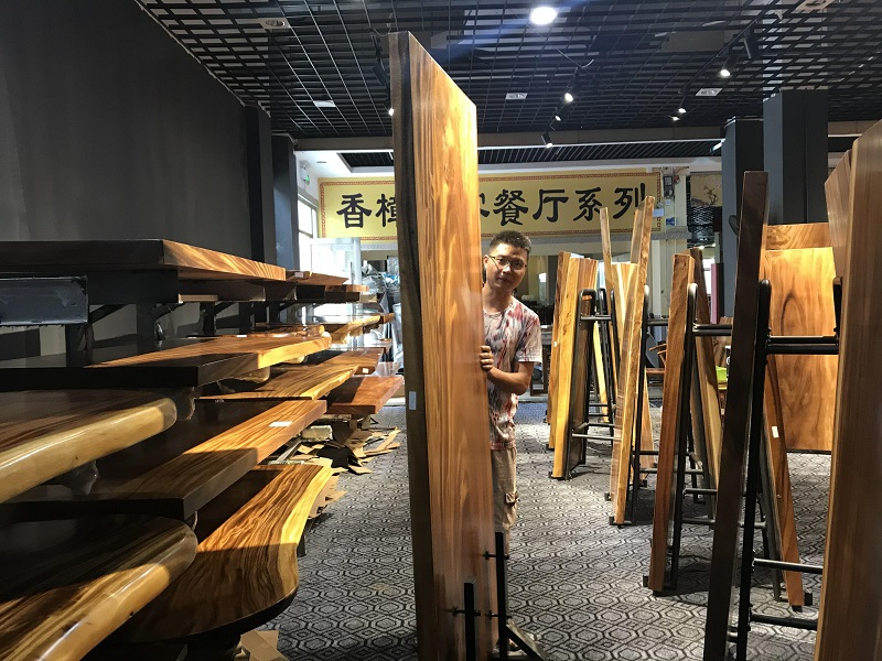 江西贛州南康實(shí)木大板茶桌茶臺11