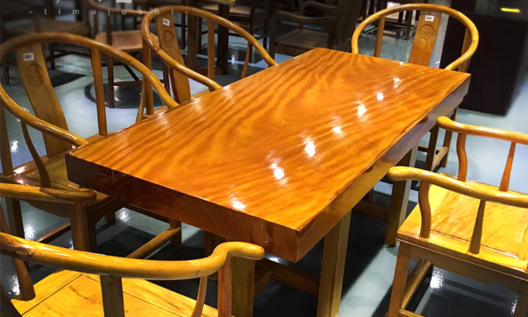江西贛州南康實(shí)木大板茶桌茶臺15