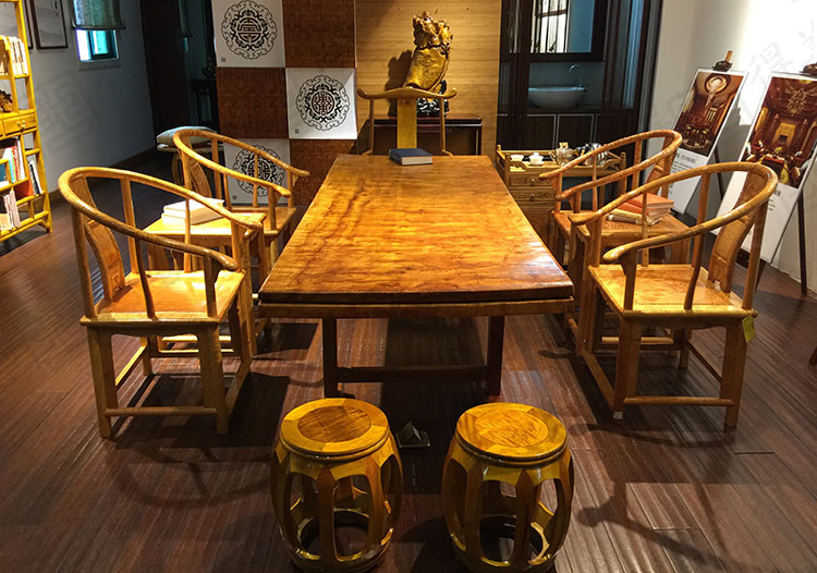 江西贛州南康實(shí)木大板茶桌茶臺19
