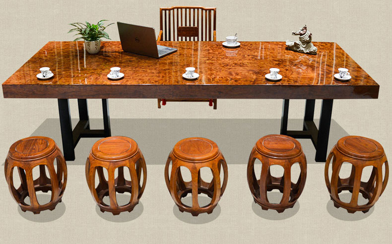 江西贛州南康實(shí)木大板茶桌茶臺21