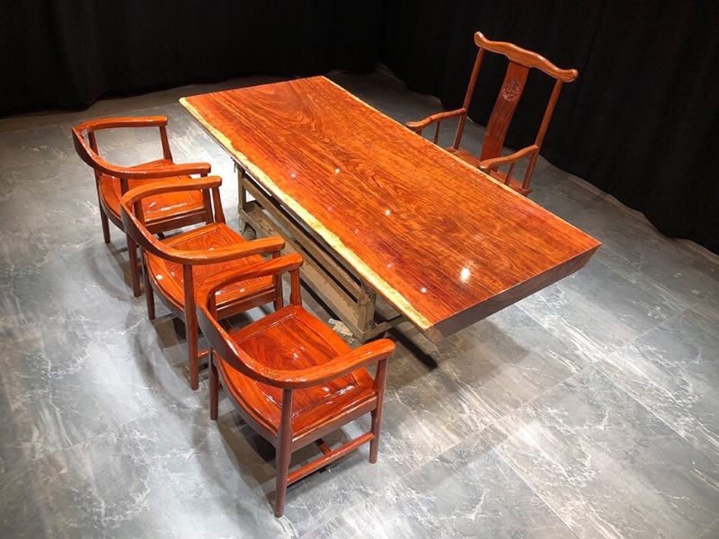 江西贛州南康實(shí)木大板茶桌茶臺23