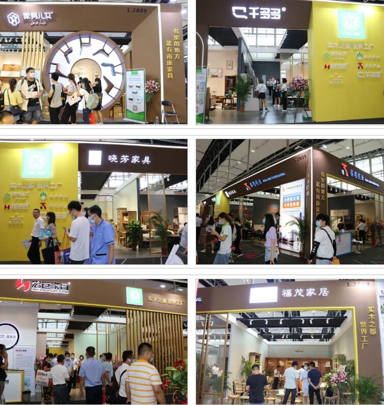 展會(huì)上,曉芳、千多多、宏巨、家有兒女、睿恩、福茂家居六家南康家具企業(yè)以統(tǒng)一的形象裝修、統(tǒng)一的口號(hào)亮相國際舞臺(tái)