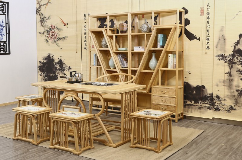 菲百年新中式禪意北美白蠟木家具05