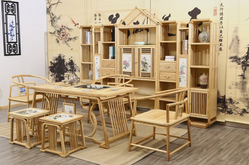 新中式禪意北美白蠟木家具01