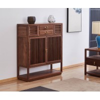 菲百年新中式禪意北美黑胡桃木家具12