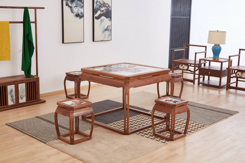 新中式禪意北美黑胡桃木家具06