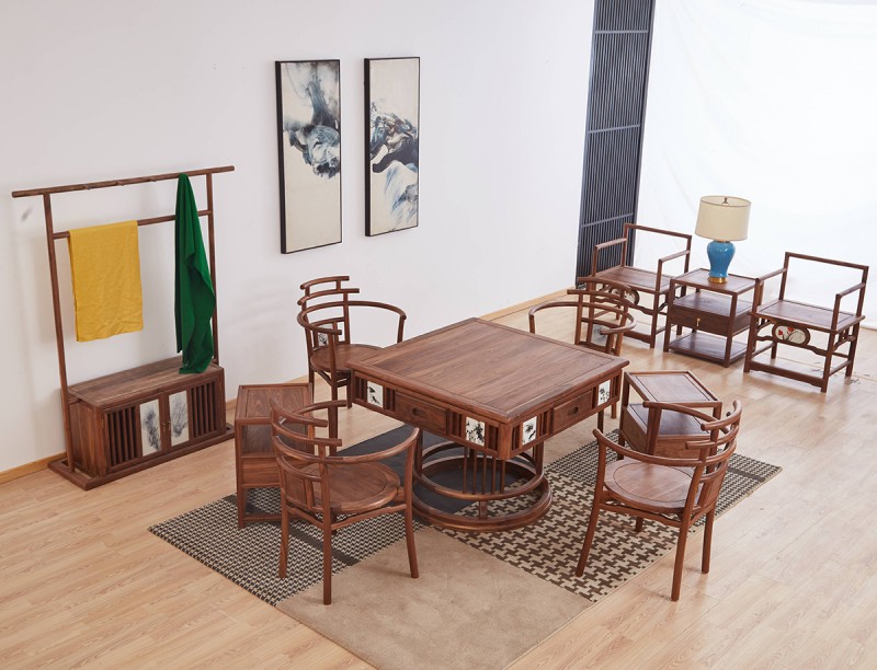 新中式禪意北美黑胡桃木家具05