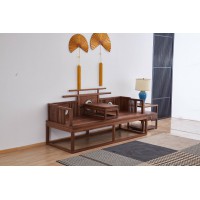 菲百年新中式禪意北美黑胡桃木CM806#沙發(fā)