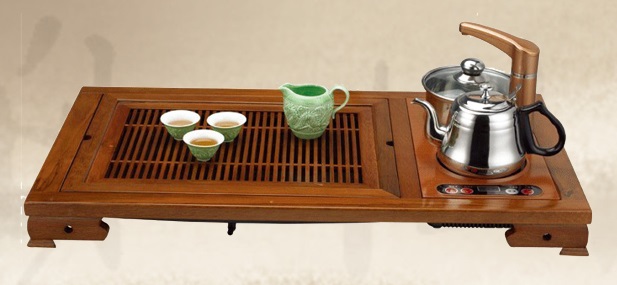 茶友軒601#花梨色實木茶盤