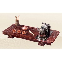 茶友軒605#胡桃色實木茶盤