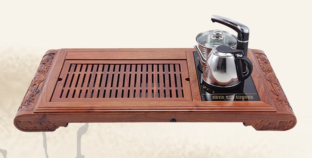 茶友軒607#花梨色實(shí)木茶盤