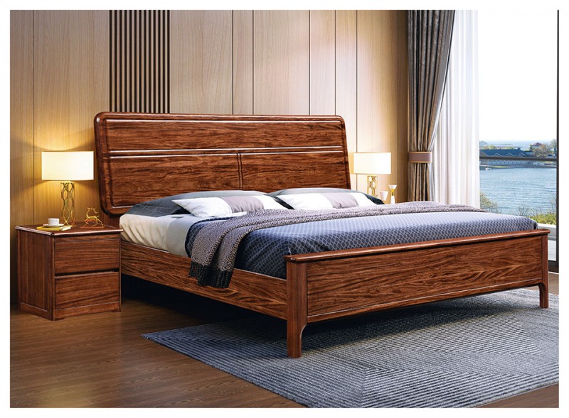 景晨烏金木床636B