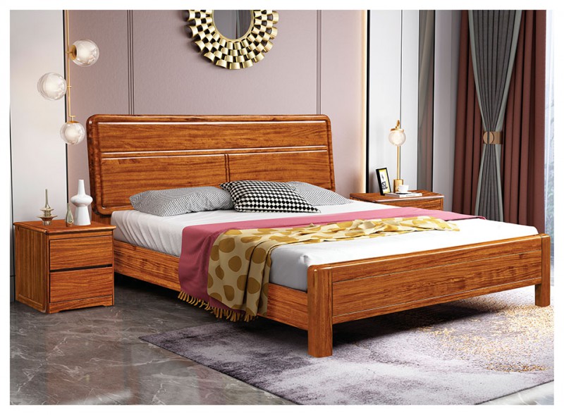 景晨烏金木床636A