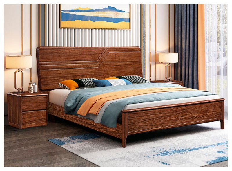 景晨烏金木床623B