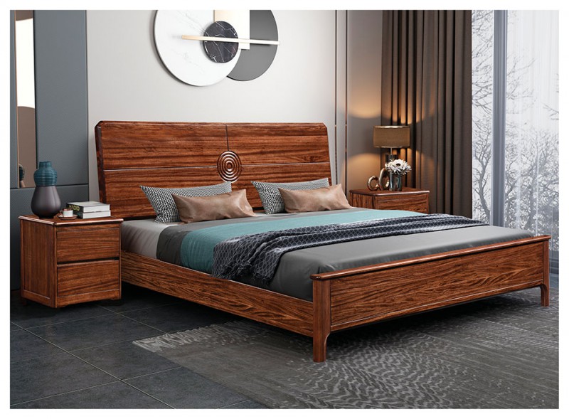 景晨烏金木床621B