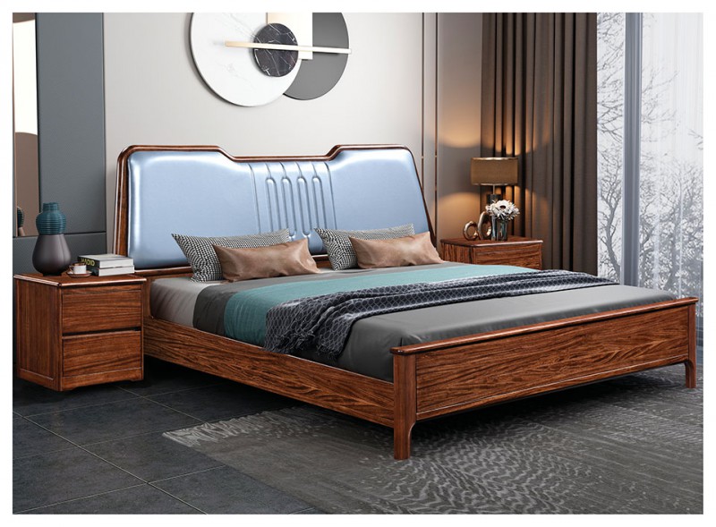 景晨烏金木床612B