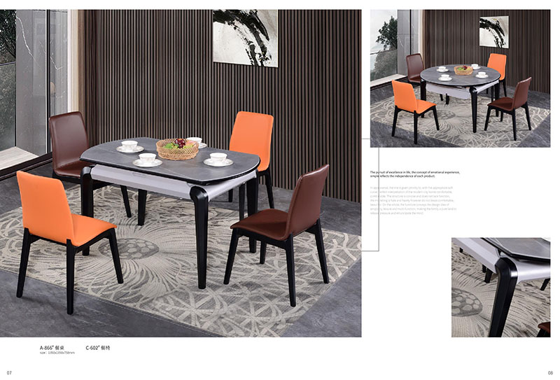 匯森緣巖板餐桌椅家具3