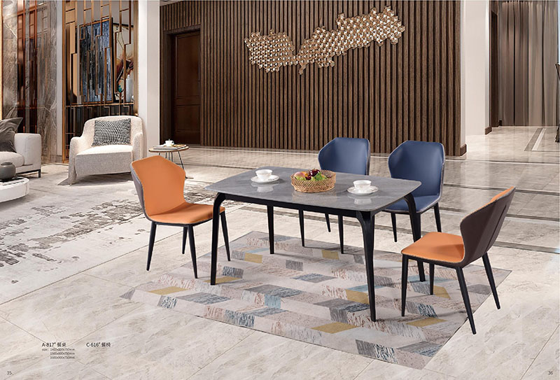 匯森緣巖板餐桌椅家具17