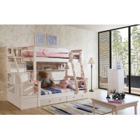 香椿芽子母床6201#（白色+粉色 配梯柜）