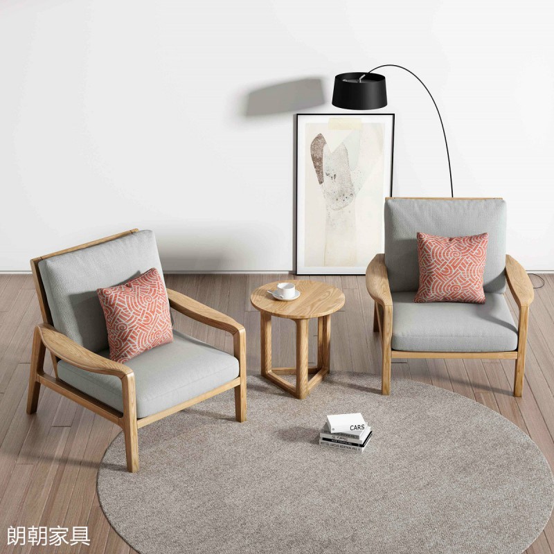 朗朝現(xiàn)代極簡白蠟木家具9