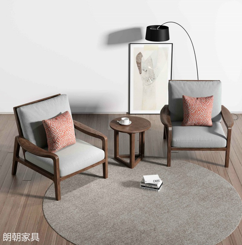 朗朝現(xiàn)代極簡白蠟木家具10