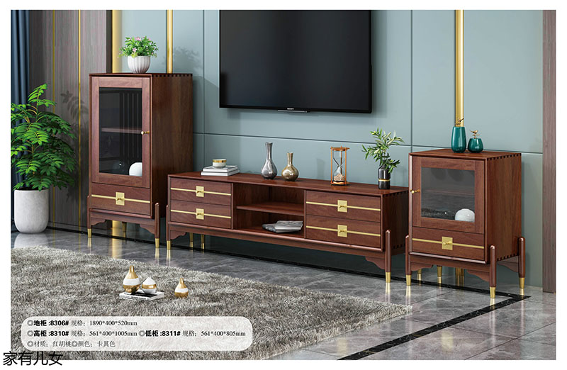 江西南康新中式紅胡桃家具12