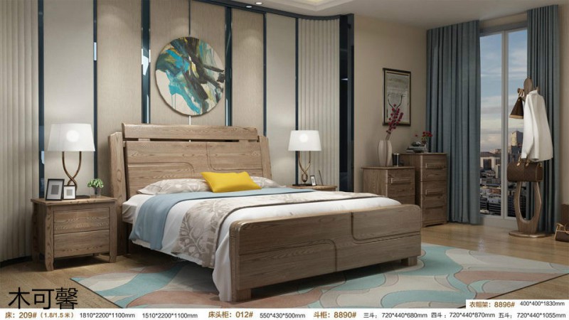 江西南康木可馨現代德式白蠟木家具22