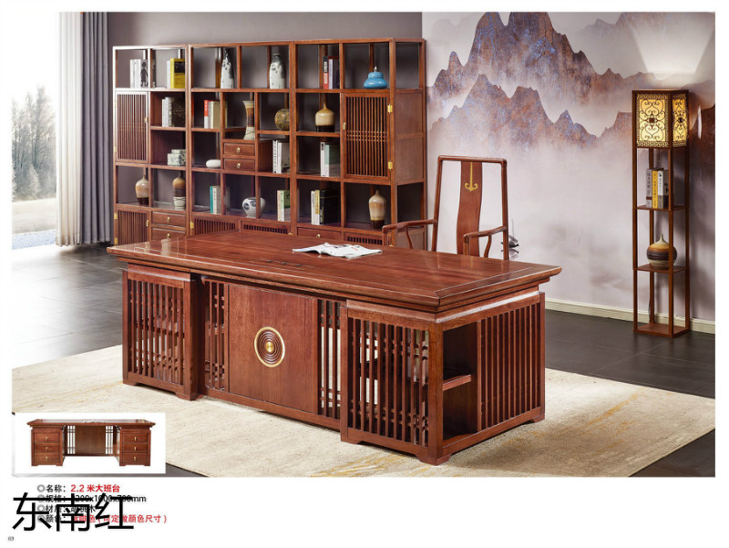 江西南康實木大班臺2