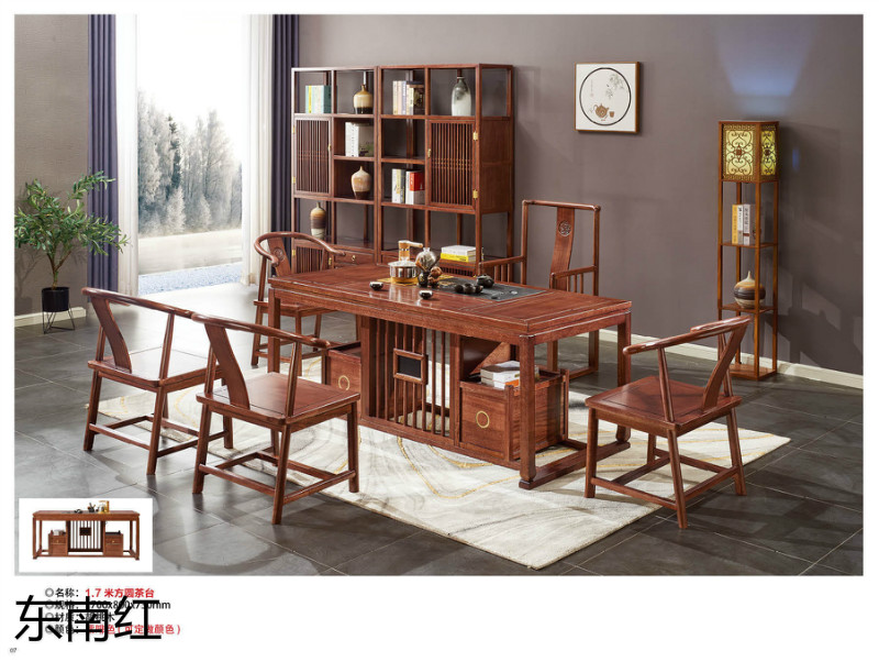 江西南康古典實木茶臺3