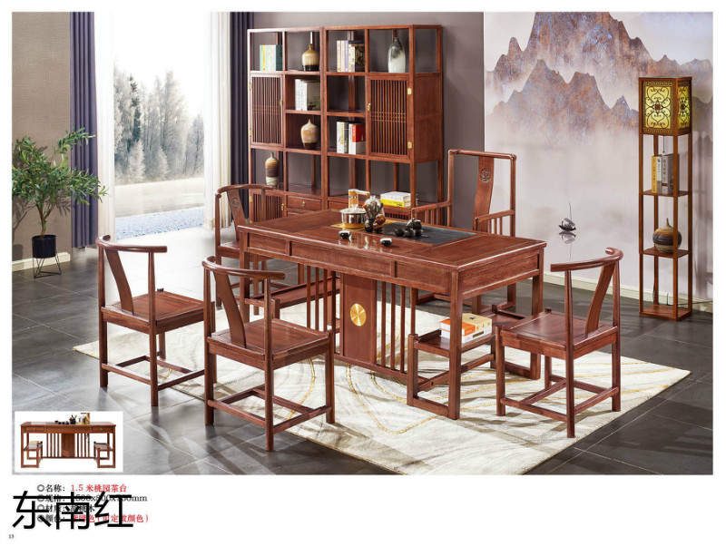 江西南康古典實木茶臺9