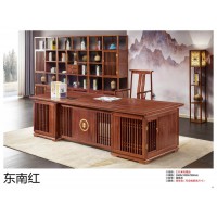 南康古典茶臺，贛州實木辦公大班臺，江西胡桃木、烏金木茶臺定制廠家，東南紅家具