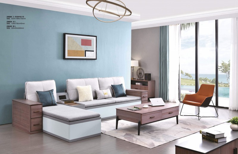 2159# 3+高箱轉角沙發