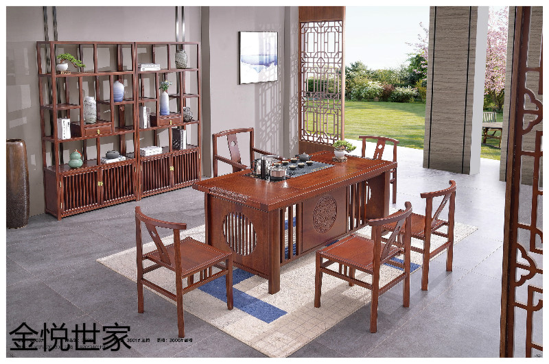 金悅世家現代新中式印尼金花梨木家具29