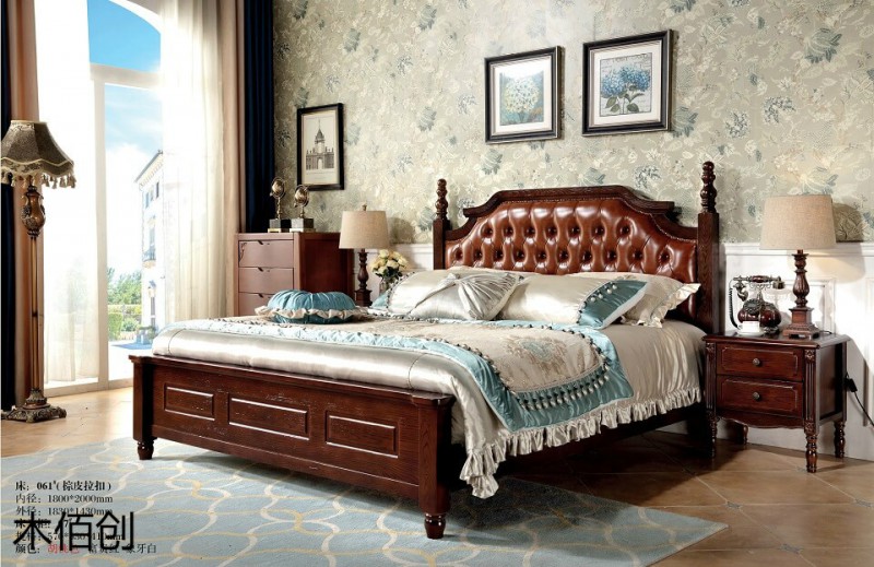 木佰創(chuàng)胡桃色美式壓紋家具16
