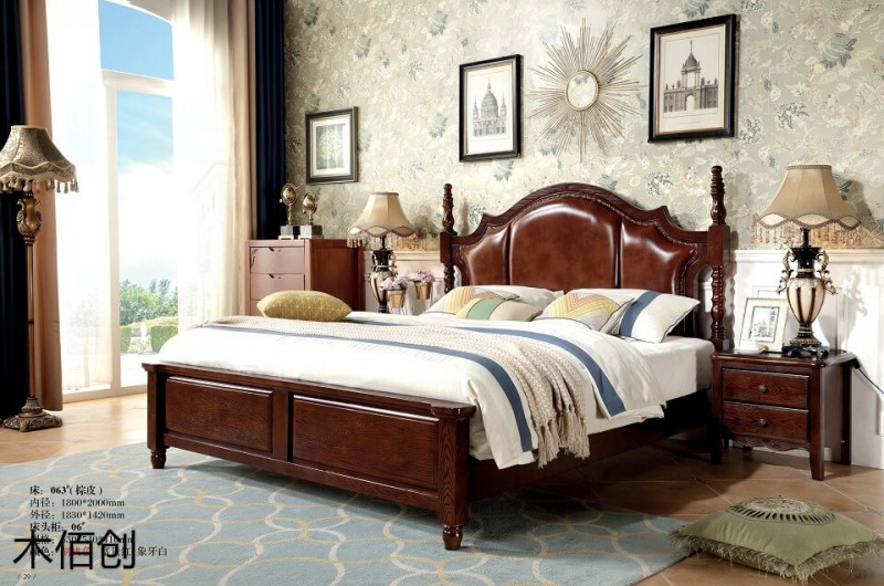 木佰創(chuàng)胡桃色美式壓紋家具18