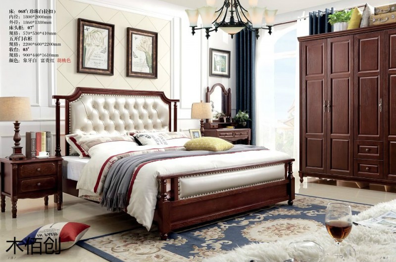 木佰創(chuàng)胡桃色美式壓紋家具20