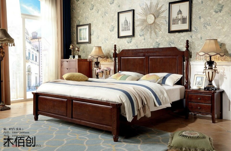 木佰創(chuàng)胡桃色美式壓紋家具24