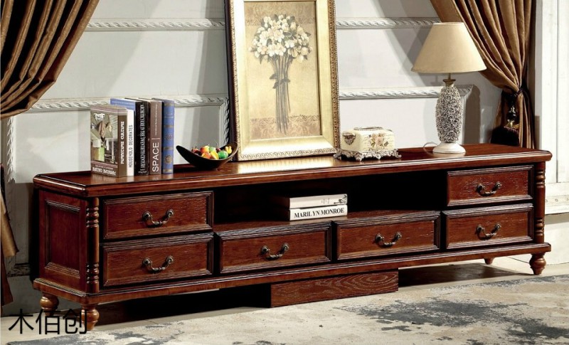 木佰創(chuàng)胡桃色美式壓紋家具27